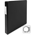 Sparco Products 3 Ring Label Hold Binder, 1" Capacity, 11"x8-1/2", Black BSN28559